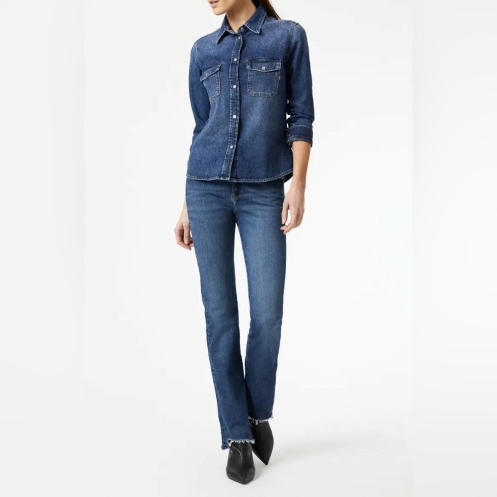 Mavi Maria High Waist‎ Flare Jeans in Classic Blue Women's Jeans Size:27x30